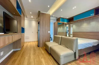 Apartamento studio mobiliado para locação com 1 dormitório, 1 vaga de garagem, com 35 m² - consolação