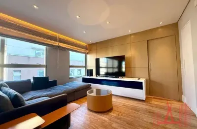 Apartamento mobiliado para locação e venda com 1 dormitório, 1 vaga de garagem, com 70 m² - itaim bibi