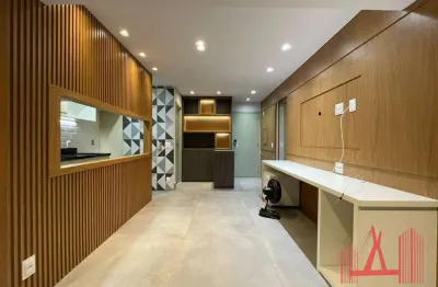 Apartamento amplo para locação com 1 dormitório, 1 suíte, 1 vaga de garagem, com 42 m² - campo belo