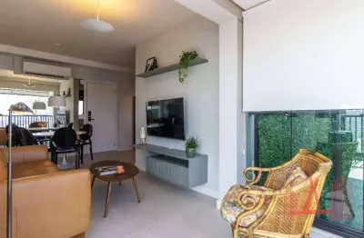 Apartamento mobiliado para locação com 1 dormitório, 1 vaga de garagem, com 48 m² - pinheiros