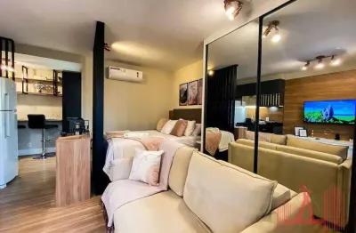 Studio mobiliado e decorado para locação com 1 dormitório, com 40 m² - moema