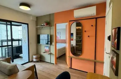 Apartamento MOBILIADO para Locação com 1 dormitório, 1 vaga de garagem, com 40 m² - Pinheiros