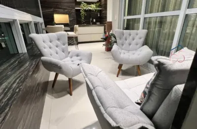 Edifício splendore decorado 169m²  andar alto sol poente