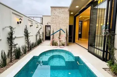 Casa térrea neoclássica  á venda no  condomínio florais do parque