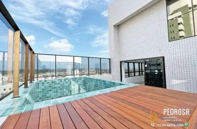 Cobertura duplex 200 m2 - 3 suítes - lagoa nova - piscina e área gourmet - vista perfeita