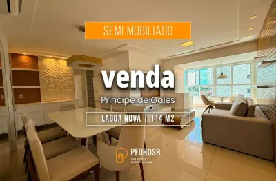 Apartamento a venda com 114 m2 | 3 quarto | semi mobiliado | reformado | 2 vagas  em lagoa nova natal /rn
