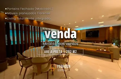 Fantástico apartamento mobiliado com 252 m² e 3 suítes em areia preta natal/rn