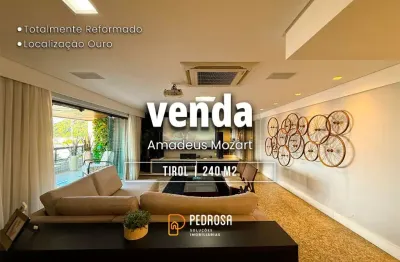Fantástico apartamento reformado a venda de 240m2 com 3 suítes e 3 vagas em tirol natal/rn