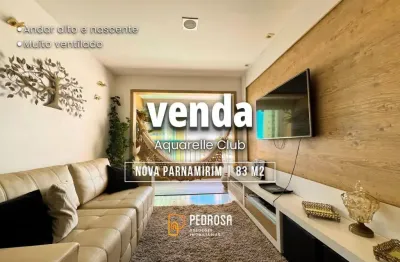 Ótimo apartamento à venda de 83m2 com 3 quartos em andar alto na melhor localização de nova parnamirim.