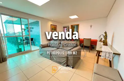 Apartamento com varanda e vista mar de 98m2 e 3 quartos em petrópolis natal/rn