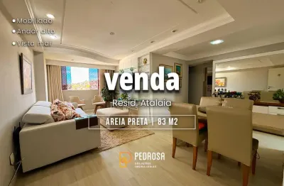 Apartamento vista mar e mobiliado com 86 m2 e 2 quartos em areia preta natal/rn
