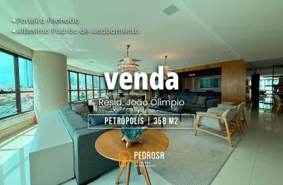 Fantástico apartamento mobiliado de 358m2 com 4 suítes e vista panoramica em natal/rn