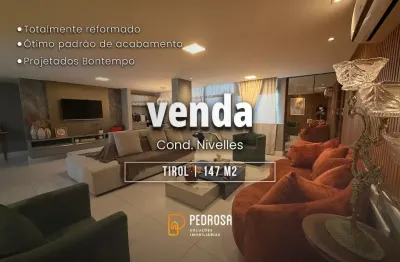 Belissimo apartamento todo reformado de 147 m2 e 3 quartos com localização privilegiada em tirol natal/rn