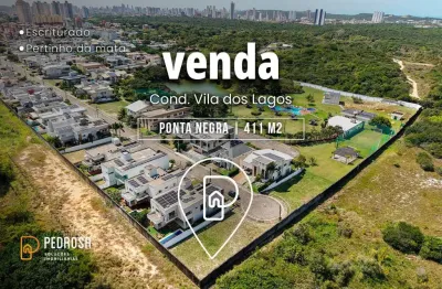 Lote plano a venda com 411 m2 no condominio vila dos lagos em ponta negra