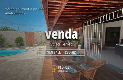 Casa terrea a venda de 280m2 com 3 suíte e 4 vagas no san vale em natal/rn