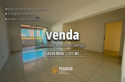 Apartamento a venda de 127m2 com 3 suítes e varanda gourmet em lagoa nova natal/rn
