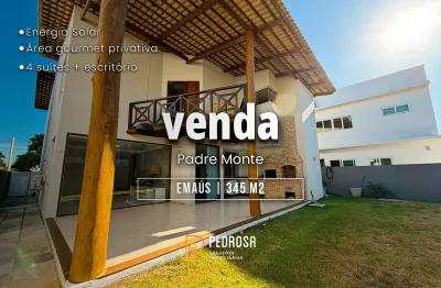 Casa duplex em condomínio de 342 m2 com 4 suítes e espaço gourmet em emaús natal/rn