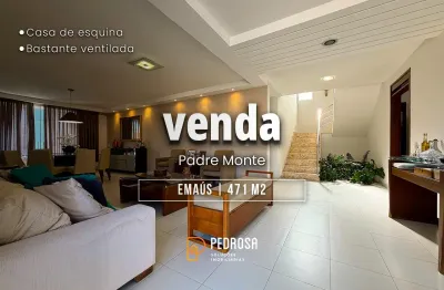 Ótima casa duplex de esquina a venda de 417 m2 com 4 quartos e 2 vagas em emaús natal/rn