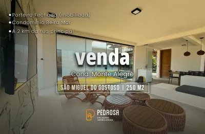 Casa no condomínio monte alegre à apenas 3 km do centro de são miguel do gostoso