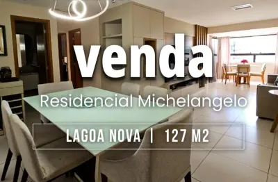 Lindo apartamento reformado a venda de 127 m2 com 3 suítes e andar alto em lagoa nova natal/rn