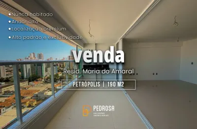 Apartamento à venda com 190 m2 - 4 quartos - no bairro de petrópolis/natal - 4 vagas