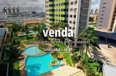 Apartamento corais do alto da candelária | 98m2 | 3/4 uma suíte | andar alto | sombra