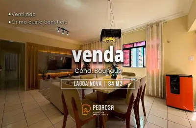 Apartamento à venda com 84 m2 - 3 quartos - no bairro de lagoa nova/natal - 2 vagas