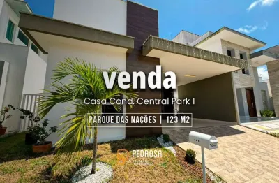 Casa no condomínio central park i com 123 m² - 3 quartos (2 suítes e 1 semi) - 2 vagas - financiável