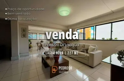 Apartamento à venda com 228 m2 - 4 quartos - no bairro de lagoa nova/natal - 3 vagas