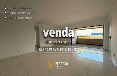 Apartamento recém entregue de 151m² com 3 suítes e varanda gourmet no barro vermelho em natal/rn