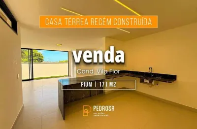 Venda casa | condominio vila flor | 171 m2 | r$ 850 mil | 3 suítes | casa térrea | nunca habitada