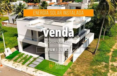 Condominio vila flor | venda casa | 268 m2 | r$ 1.390 m | 4 suítes | piscina | energia solar
