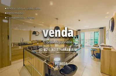 Apartamento à venda com 83 m2 - 3 quartos - no bairro de nova parnamirim/parnamirim - 2 vagas