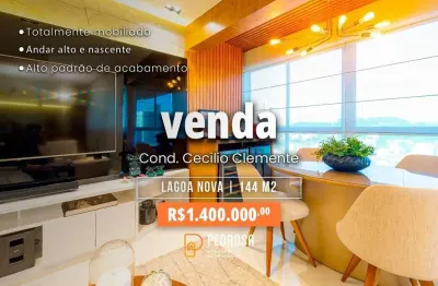 Apartamento à venda com 144 m2 - 3 quartos - no bairro de Lagoa Nova/Natal - 3 vagas