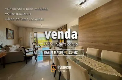 Apartamento à venda com 120 m2 - 3 quartos - no bairro de Capim Macio/Natal - 2 vagas