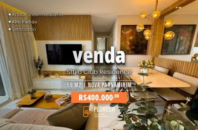 Apartamento à venda com 59 m2 - 2 quartos - no bairro de Nova Parnamirim/Parnamirim - 1 vaga