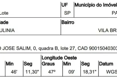 Oportunidade única em paulinia - sp | tipo: terreno | negociação: leilão  | situação: imóvel