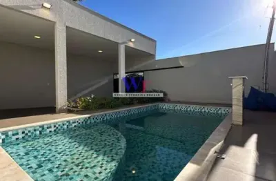 Casa de 3 qts sendo 2 suíte, acabamento premium - alto padrão + piscina - a 3 minutos da caixa econ. em senador canedo.