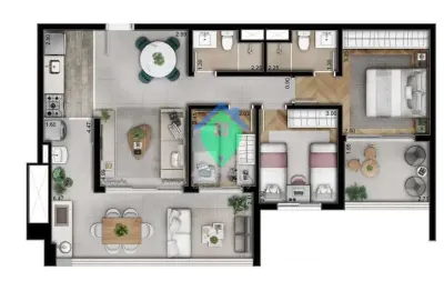 Apartamento 91m² à venda por r$ 1.300.000,00 navila anastácio, são paulo, sp