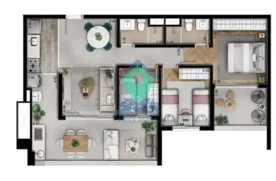 Apartamento 91m² à venda por r$ 1.300.000,00 navila anastácio, são paulo, sp