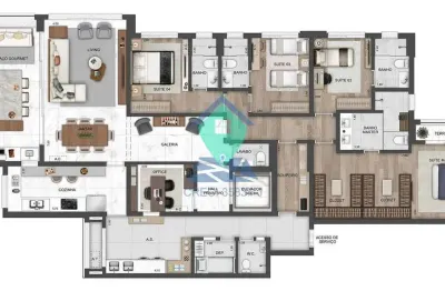 Apartamento alto padrão 238m² à venda por r$ 4.800.000,00 na vila romana, são paulo, sp