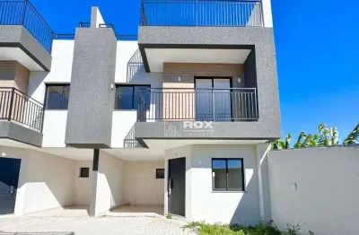Sobrado novo com 3 quartos à venda, 129 m² por r$ 695.000 - santa felicidade - curitiba/pr