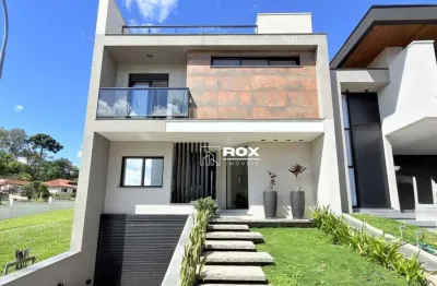 Casa mobiliada, 4 suítes, elevador, em condomínio à venda - santa cândida - curitiba/pr