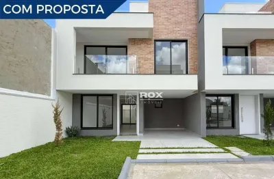 Sobrado novo em condomínio à venda, santa felicidade - curitiba/pr