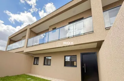 Sobrado novo com 3 quartos e quintal à venda - santa felicidade - curitiba/pr