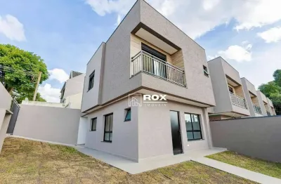 Sobrado de esquina com 3 quartos à venda, 123 m² por r$ 850.000 - novo mundo, curitiba/pr