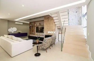 Casa de alto padrão com 3 quartos, terraço e piscina à venda, 257 m² - santa quitéria - curitiba/pr