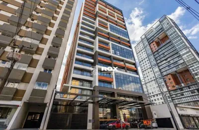 Apartamento studio novo e mobiliado para alugar por r$ 2.700/mês - centro, curitiba/pr