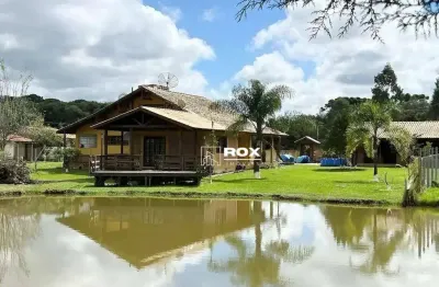 Chácara/sítio com 4 quartos, lago e área de cultivo à venda, 18.868 m² por r$ 1.150.000 - zona rural, contenda/pr