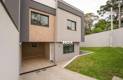 Sobrado com amplo quintal e 3 quartos, 1 suíte à venda, 123 m² por r$ 860.000 - boa vista, curitiba/pr
